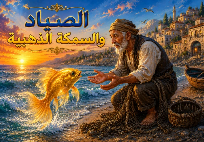 قصة الصياد والسمكة الذهبية