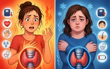 نشاط وخمول الغده الدرقيه الاعراض