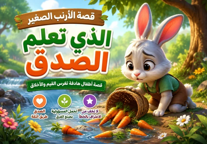قصة الأرنب الصغير الذي تعلم الصدق | قصة أطفال هادفة تغرس القيم والأخلاق
