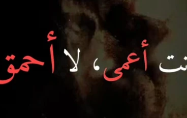 أنت أعمى، لا أحمق 