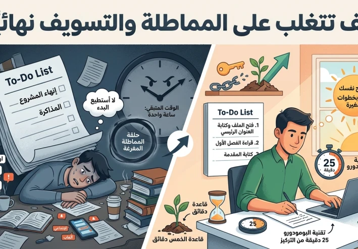 كيف تتغلب على المماطلة والتسويف نهائيًا؟