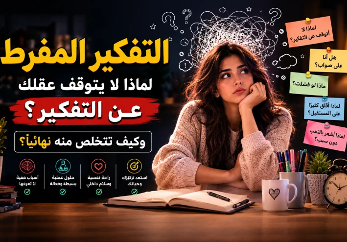 التفكير المفرط: لماذا لا يتوقف عقلك عن التفكير؟ وكيف تستعيد هدوءك ؟
