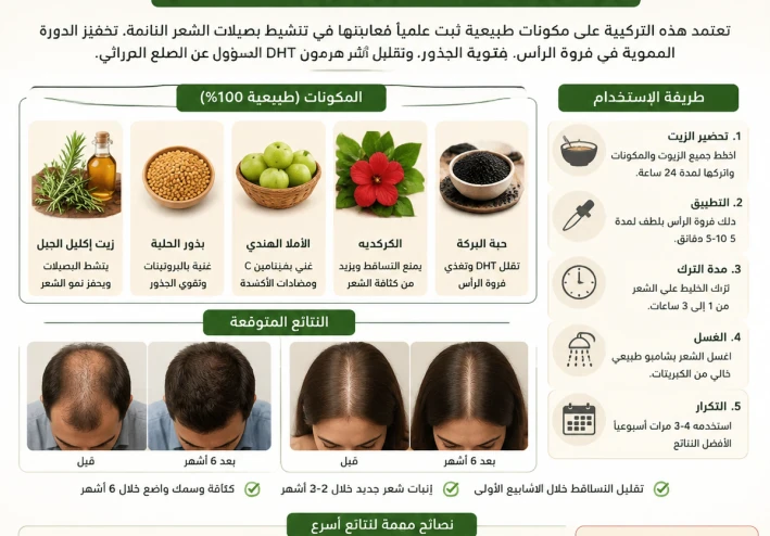 العلاج السحري لمشكلة الصلع الوراثي نهائياً عند الرجال والنساء بطريقة طبيعية وبسيطة وقل وداعاً للصلع