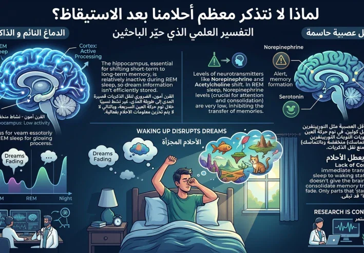 لماذا لا نتذكر معظم أحلامنا بعد الاستيقاظ؟ التفسير العلمي الذي حيّر الباحثين