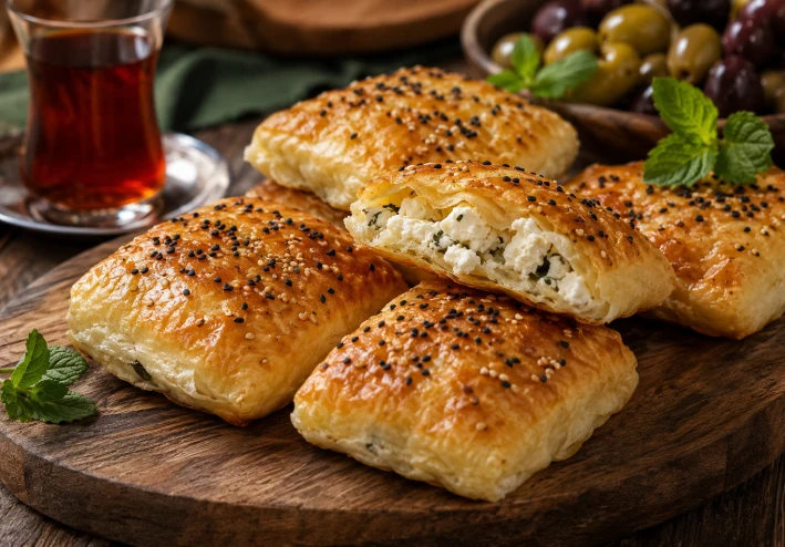 البوريك بالجبنة: سر العجينة الهشة والهشاشة المثالية من المخبز إلى مائدتك