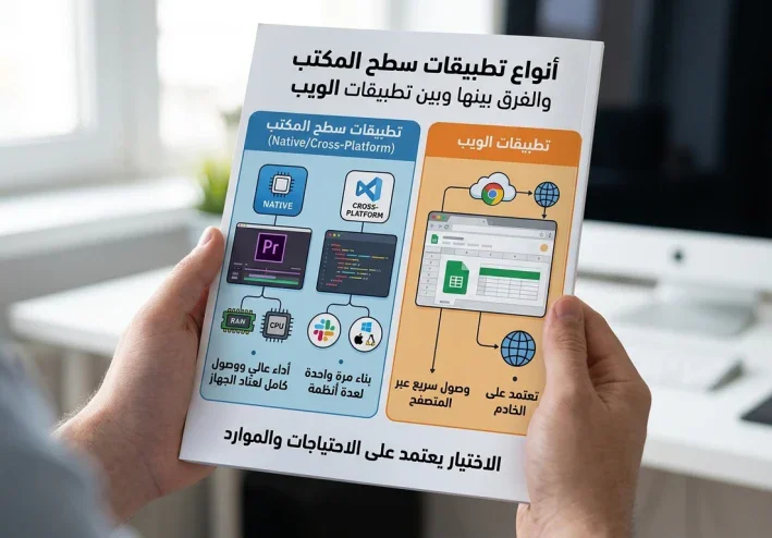 أنواع تطبيقات سطح المكتب والفرق بينها وبين تطبيقات الويب