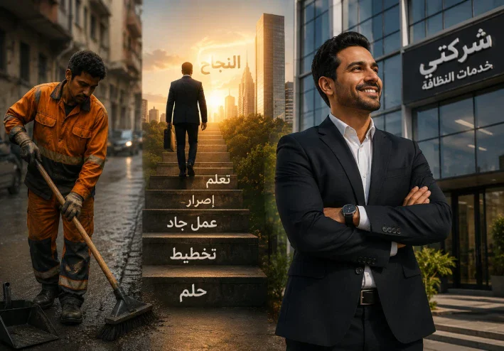 من عامل نظافة إلي صاحب شركة...قصة نجاح تثبت أن البدايه لا تحدد النهاية