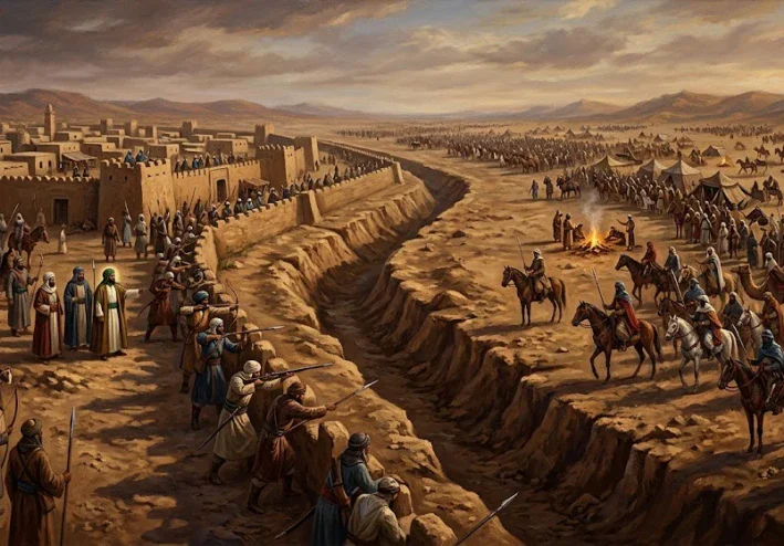 ملحمة الصمود والحيلة الشاملة: غزوة الخندق من التخطيط إلى النصر النهائي
