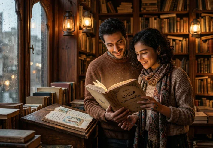 همسات بين صفحات مطوية وغرام على هامش كتاب