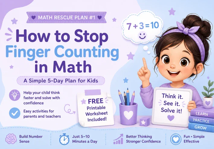 How to Stop Finger Counting in Math: A Simple 5-Day Plan for Kids