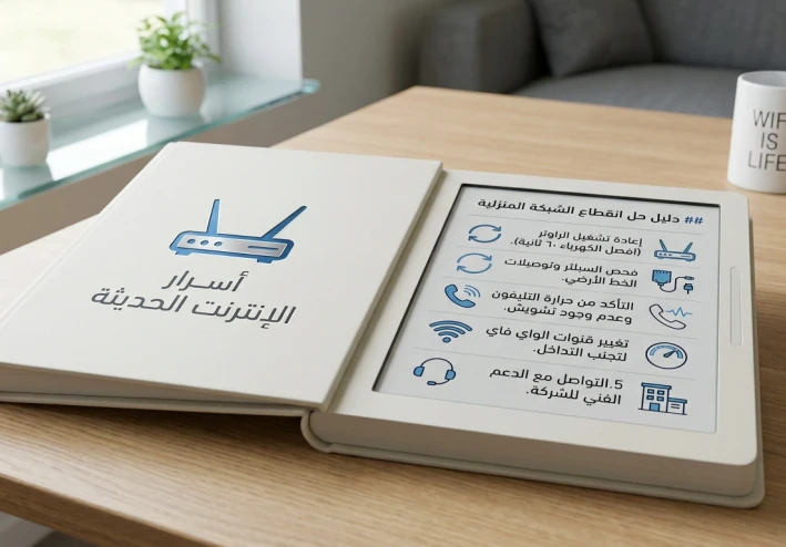 سبب انقطاع النت فجاه وكيف اصلاحه بنفسك في البيت