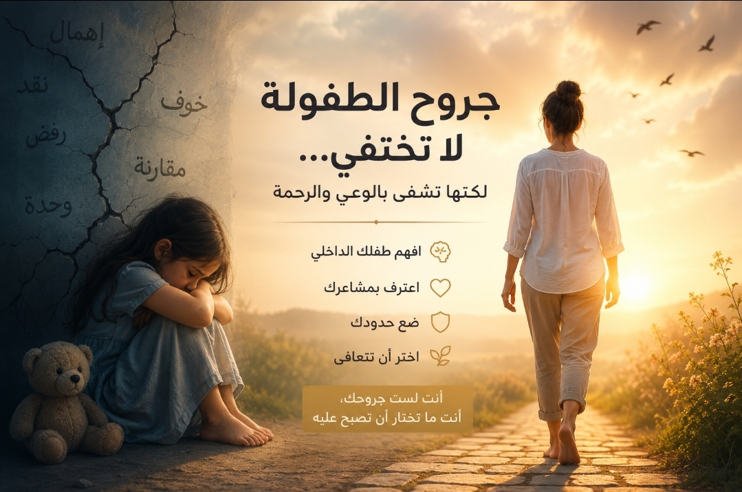 صورة مقال جروح الطفولة والطفل الداخلي | كيف تؤثر على شخصيتك وعلاقاتك؟ دليل عملي للتعافي