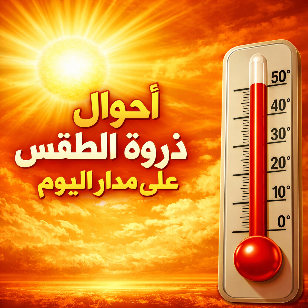 صورة مقال أحوال ذروة الطقس على مدار اليوم 