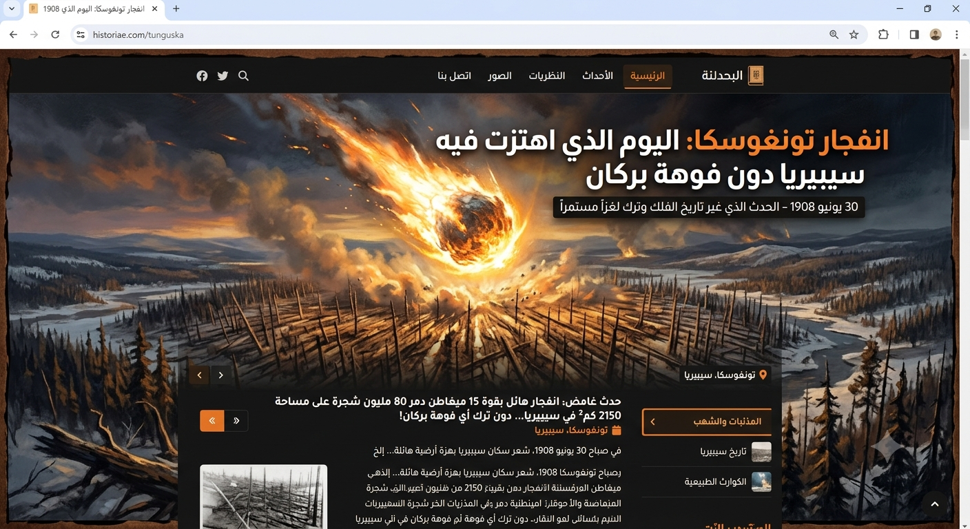 صورة مقال ظاهرة غريبة في التاريخ: انفجار تونغوسكا 30 يونيو 1908.. اليوم الذي اهتزت فيه سيبيريا دون فوهة بركان