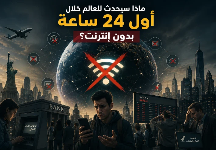 ماذا سيحدث للعالم خلال أول 24 ساعة بدون إنترنت؟ وبعد أسبوع... هل ينهار العالم فعلًا؟