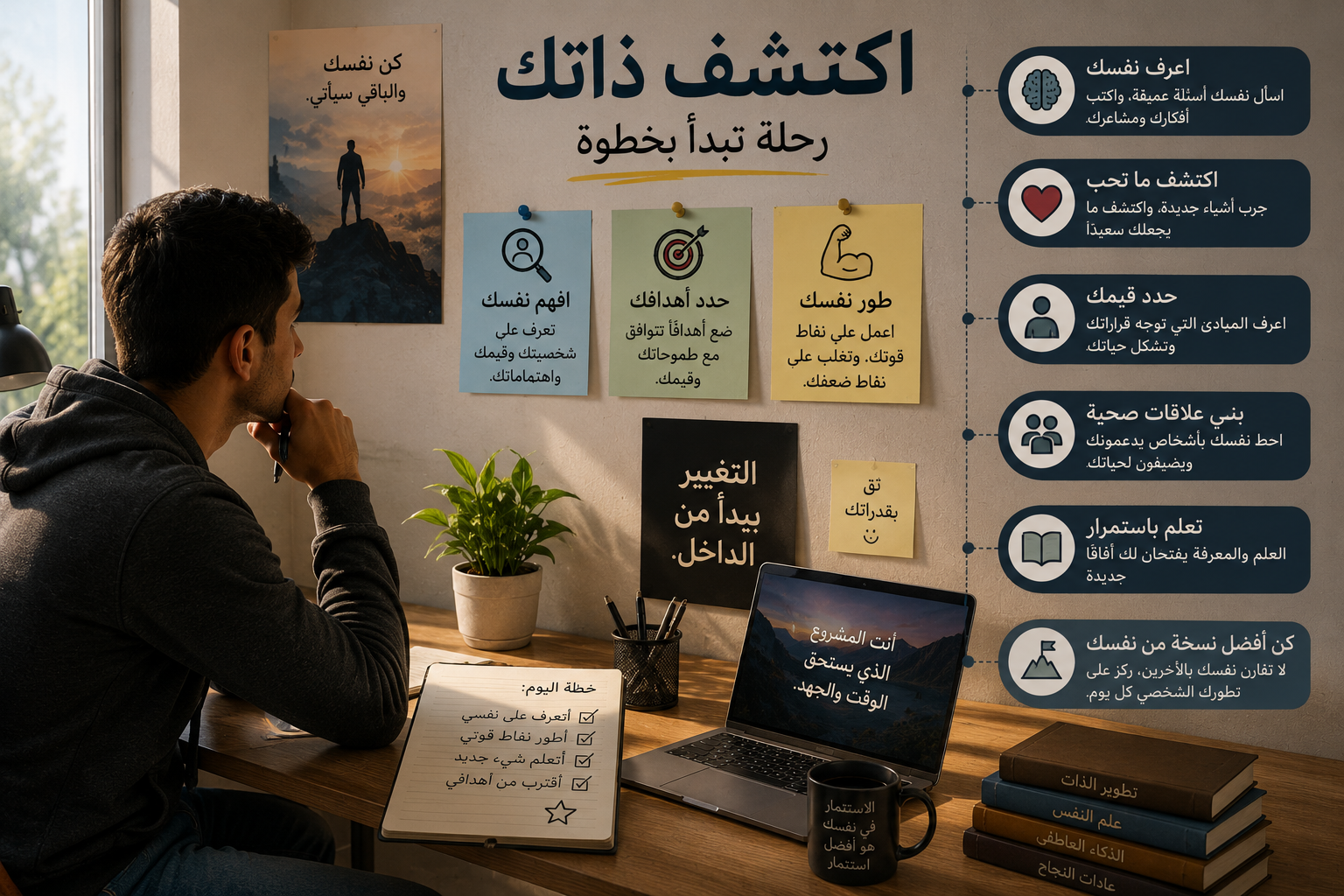 كيف أكتشف ذاتي؟ 8 خطوات عملية لفهم نفسك وبناء شخصية أقوى