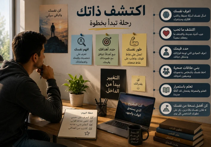 كيف أكتشف ذاتي؟ 8 خطوات عملية لفهم نفسك وبناء شخصية أقوى