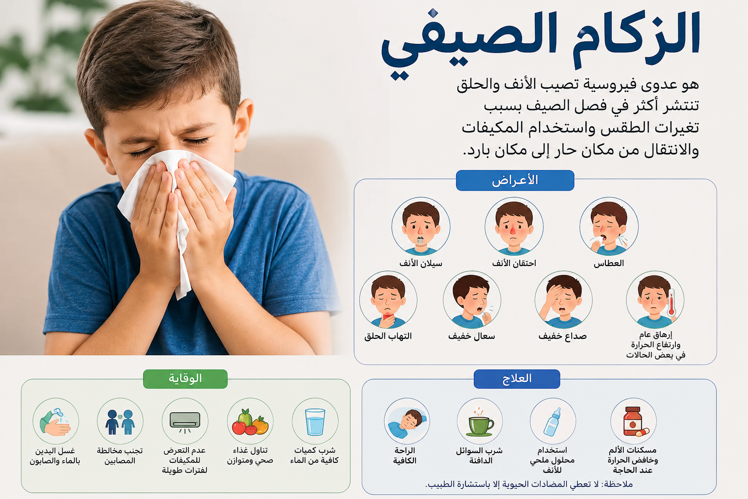 صورة مقال الزكام الصيفي عند الأطفال