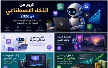 الربح من الذكاء الاصطناعي في 2026: أفضل 10 طرق مضمونة للمبتدئين لتحقيق دخل من الإنترنت
