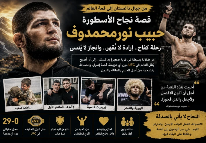 من راعي أغنام في جبال داغستان إلى أسطورة لا تُهزم.. قصة نجاح حبيب نورمحمدوف التي ألهمت العالم