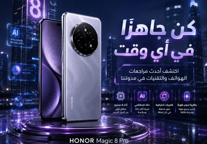 مراجعة HONOR Magic 8 Pro.. هل يستحق لقب أفضل هاتف رائد في 2026؟