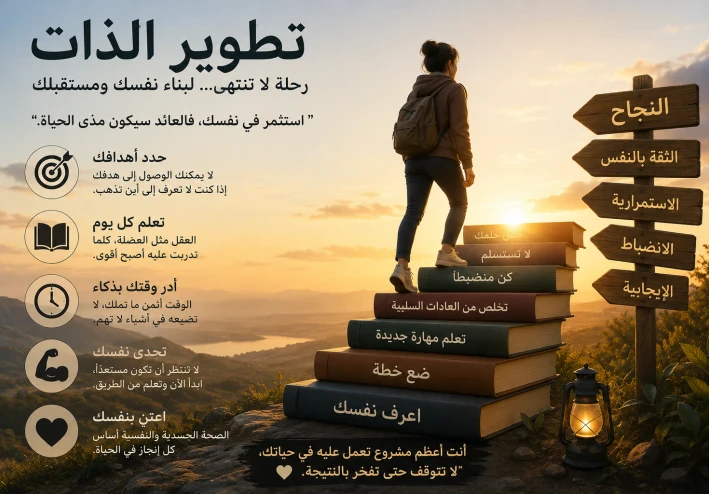 رحلة تطوير الذات: كيف تصبح أفضل نسخة من نفسك؟