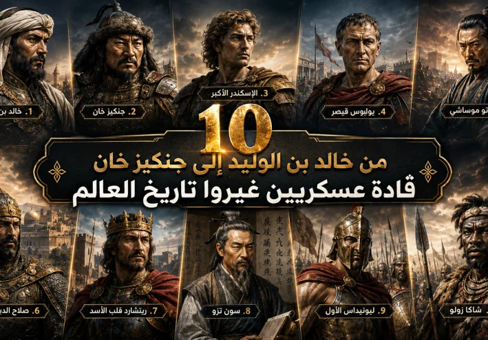 من خالد بن الوليد إلى جنكيز خان.. 10 قادة عسكريين غيّروا تاريخ العالم