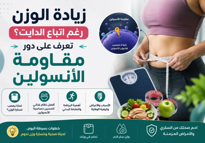 زيادة الوزن رغم اتباع الدايت؟ تعرف على دور مقاومة الأنسولين