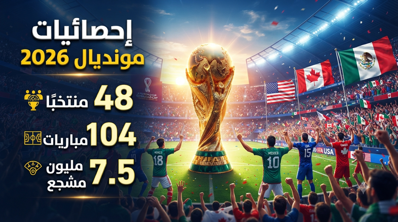 صورة مقال أهم إحصائيات كأس العالم 2026.. أرقام تاريخية صنعت النسخة الأكبر في تاريخ المونديال