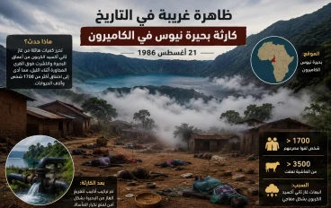 كارثة بحيرة نيوس .. الليلة التي قتل فيها الغاز أكثر من 1700 شخص وهم نائمون