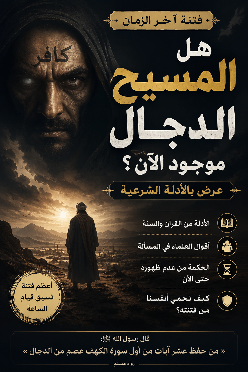 صورة مقال هل المسيح الدجال موجود الآن؟ عرض بالأدلة الشرعية مقدمة