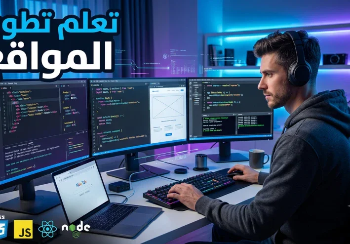 تطوير المواقع (Web Development): دليلك الشامل لاحتراف بناء مواقع الويب الحديثة