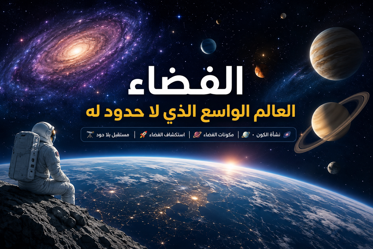صورة مقال الفضاء العالم الواسع الذي لا حدود له