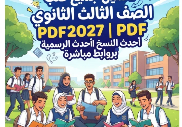 📚 تحميل جميع كتب الصف الثالث الثانوي 2027 PDF المنهج الجديد | أحدث النسخ الرسمية بروابط مباشرة