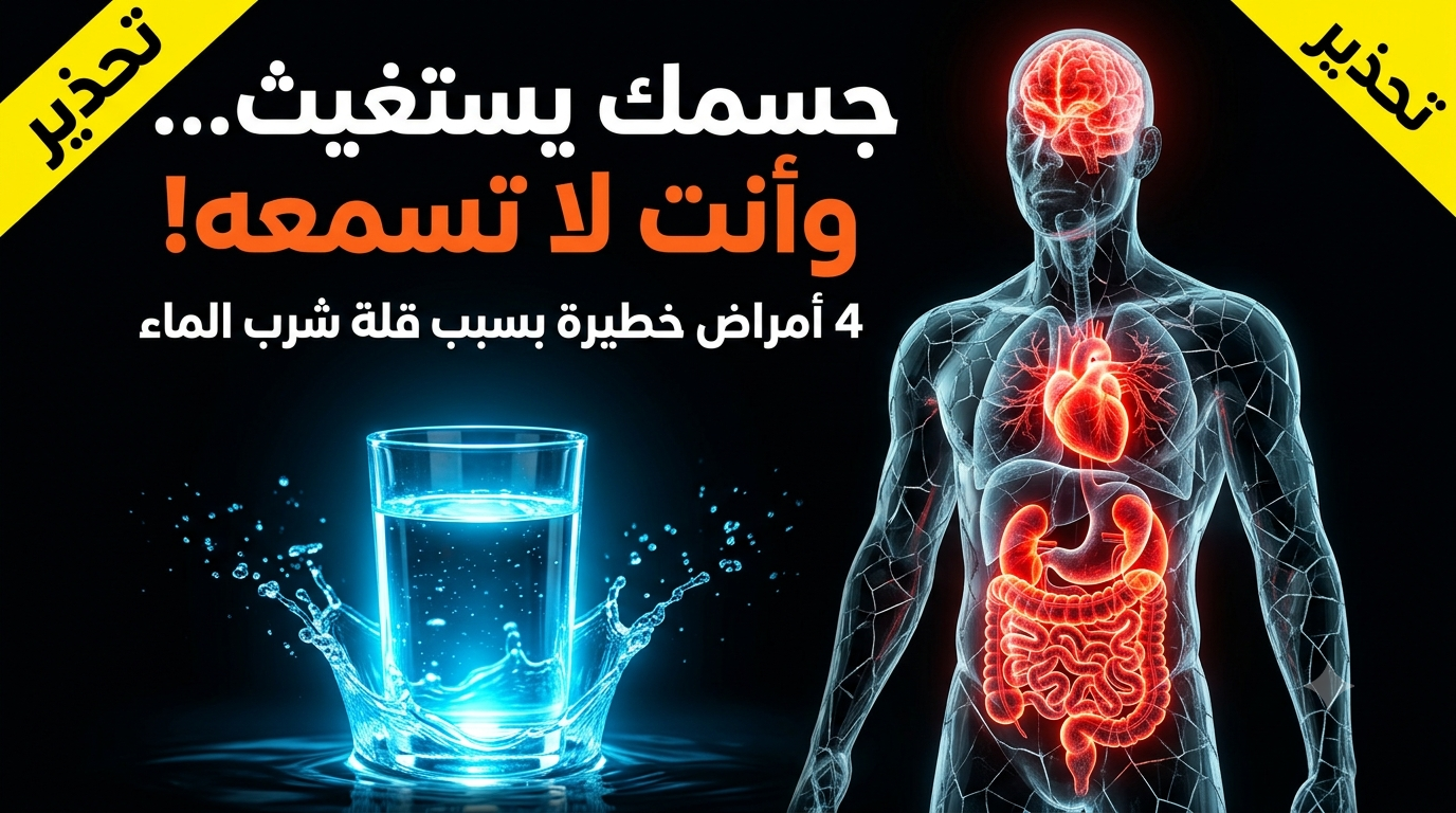 صورة مقال 4 أمراض خطيرة قد تُدمر صحتك بصمت إذا كنت لا تشرب الماء يوميًا بشكل صحيح!