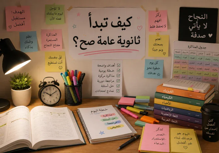 كيف تبدأ الثانوية العامة صح؟ دليلك الشامل للتفوق وتحقيق أعلى الدرجات