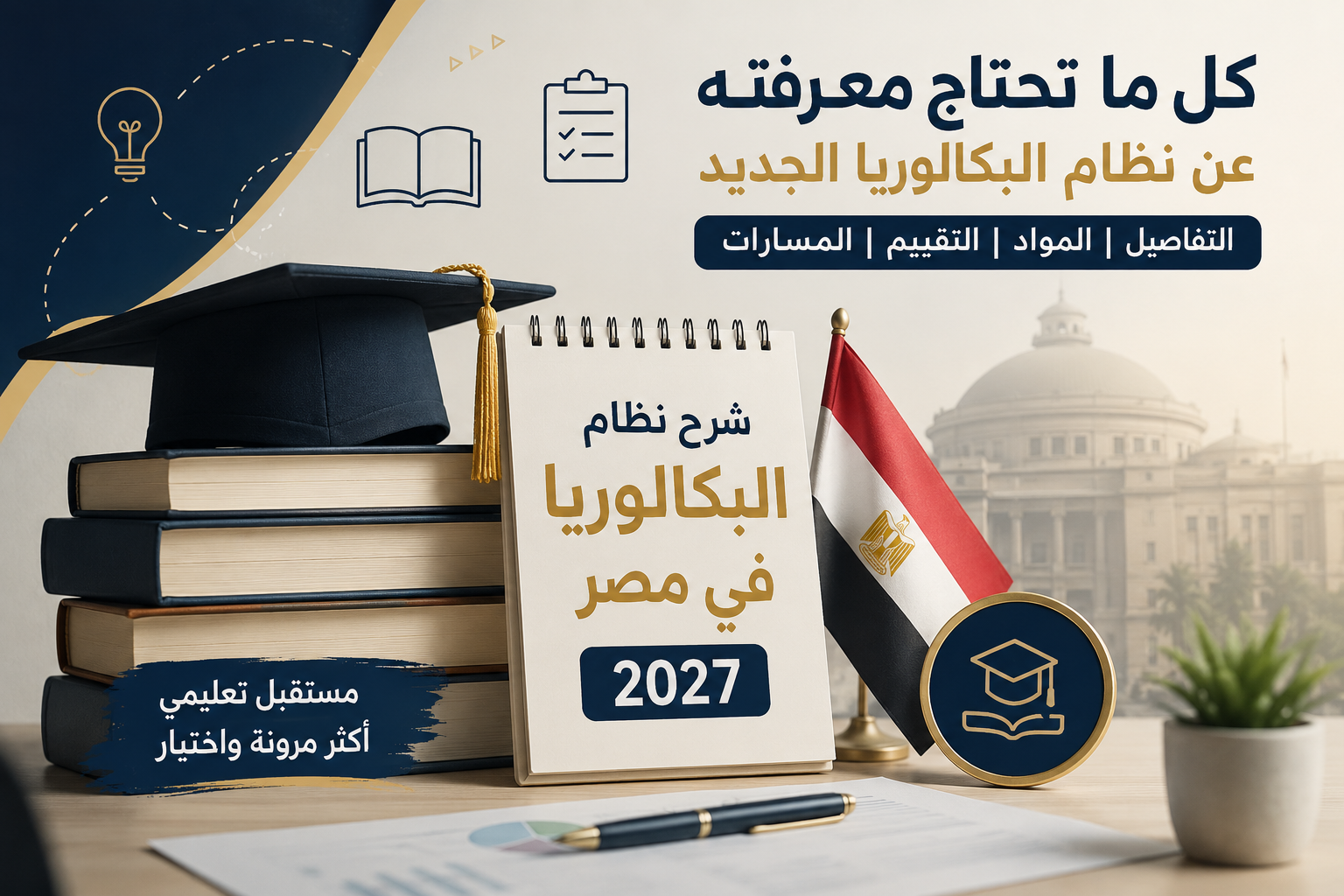صورة مقال 🎓 نظام البكالوريا المصرية 2027.. شرح كامل للمسارات والمواد والدرجات