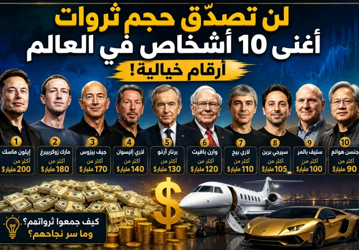 لن تصدق حجم ثروات اغني 10 اشخاص ف العالم ... ارقام خياليه
