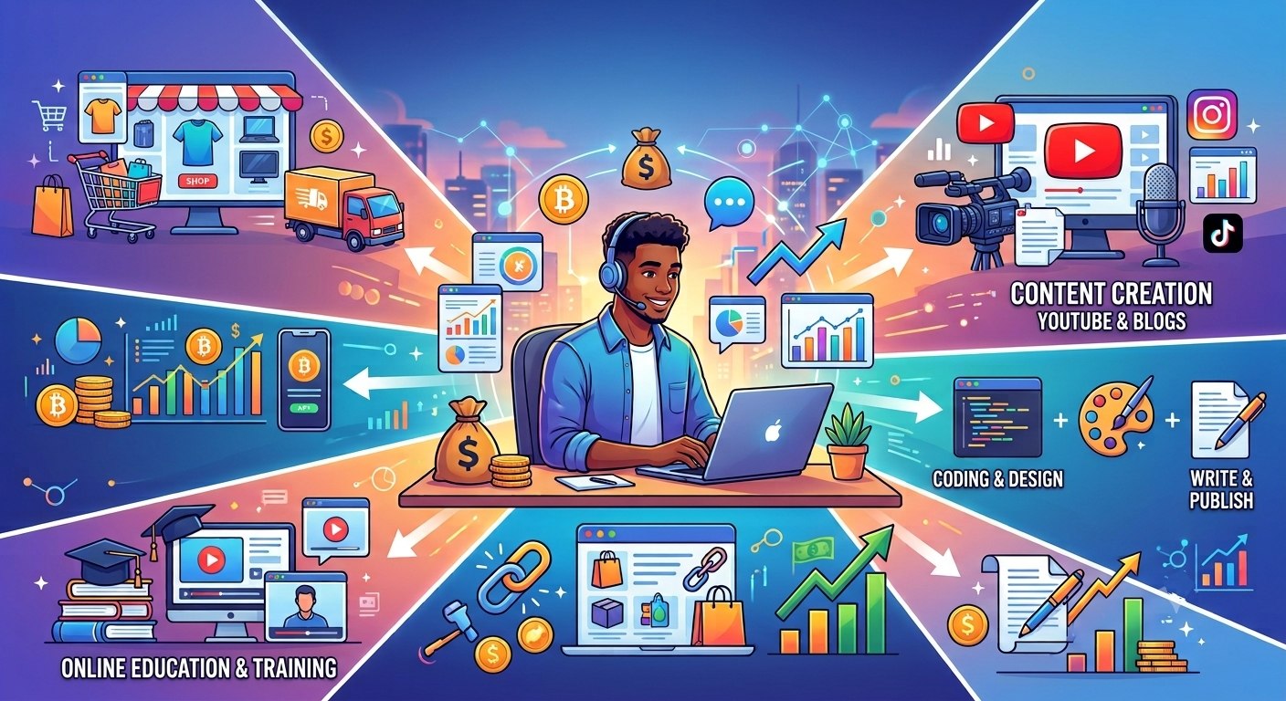 صورة مقال 10ways to make money online for beginners in 2026  (no experience require)