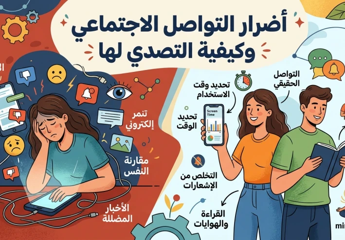 أضرار مواقع التواصل الاجتماعي وكيفية التصدي لها