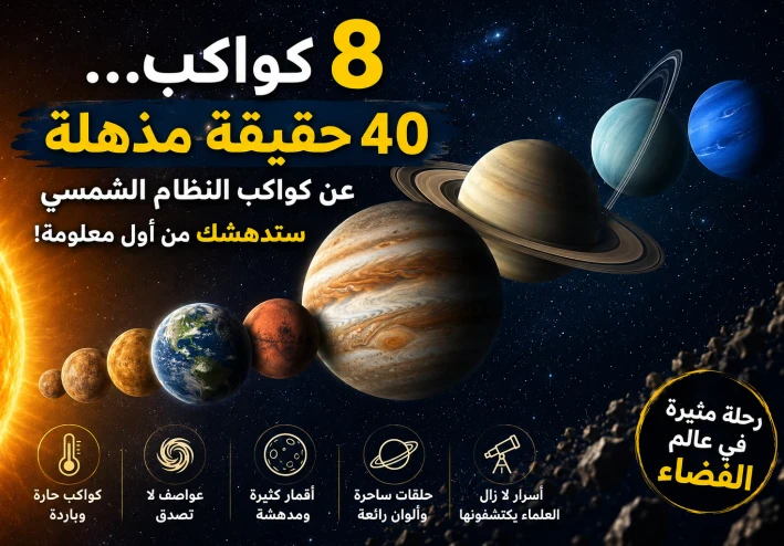 حقائق مدهشة عن كواكب النظام الشمسي