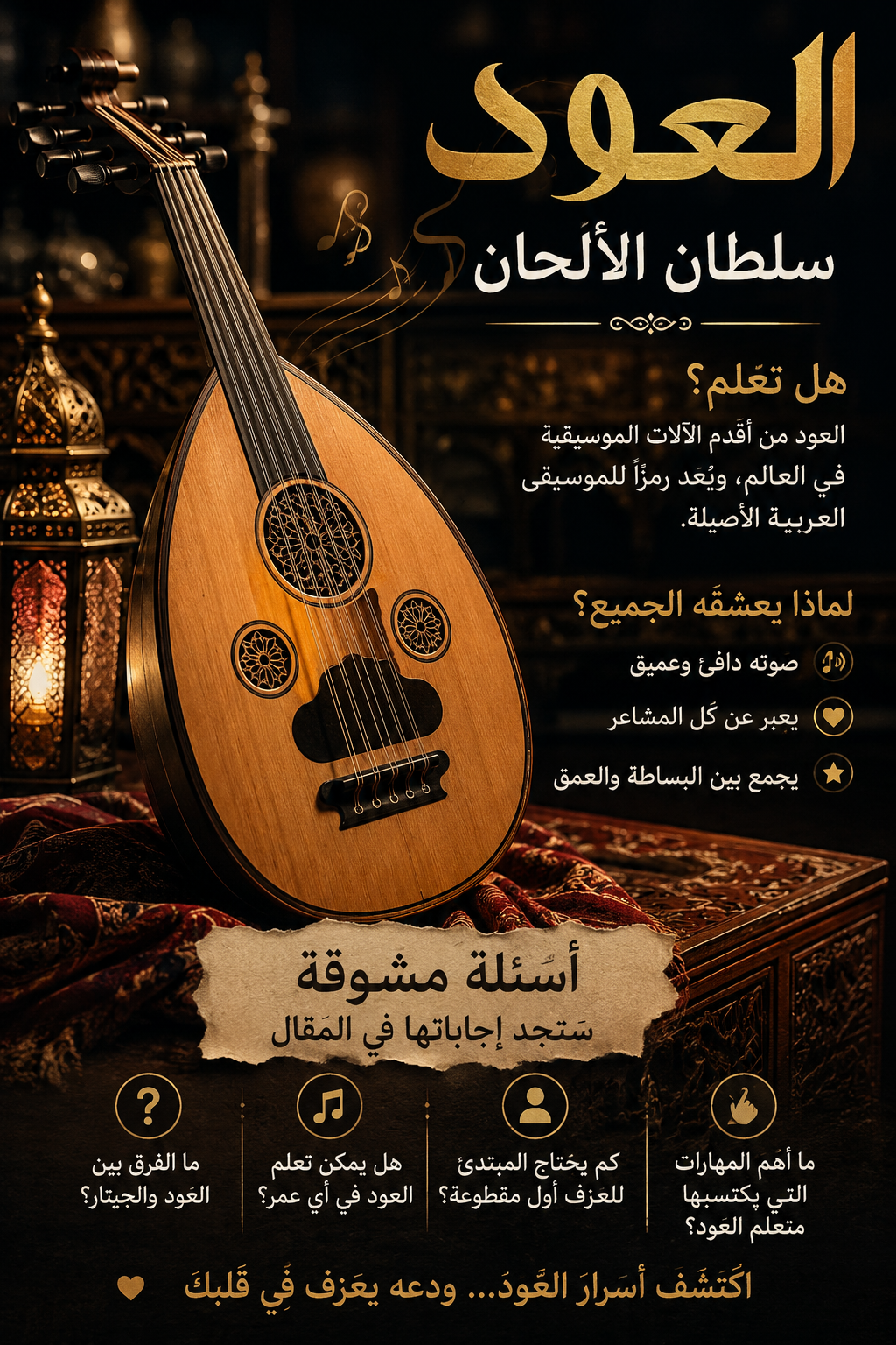 صورة مقال كل ما تريد معرفته عن آلة العود.. سؤال وجواب