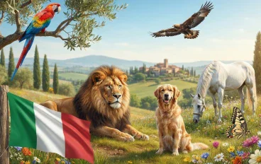 أشهر أسماء الحيوانات والطيور والحشرات بالإيطالية مع النطق والمعنى