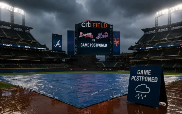 Braves vs. Mets Weather Delay Sets Up Huge Wednesday Doubleheader at Citi Field