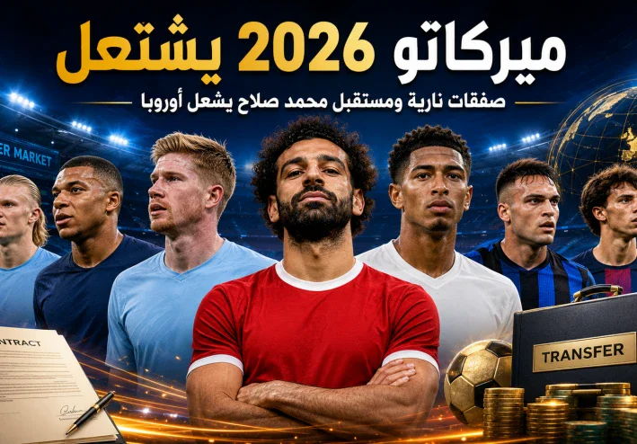 🔥 ميركاتو 2026 يشتعل.. صفقات نارية ومستقبل محمد صلاح يشعل سوق الانتقالات الأوروبي