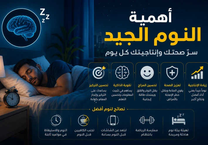 أهمية النوم الجيد وتأثيره على الإنتاجية