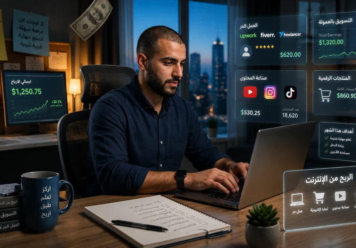 لماذا يفشل معظم المبتدئين في الربح من الإنترنت؟ 7 أخطاء تمنعك من تحقيق أول دخل حقيقي