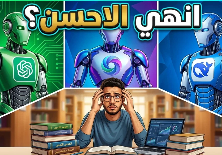 ChatGPT vs Gemini vs DeepSeek: انهي احسن AI للطالب المصري في 2026؟ دليل كامل بالتجربة
