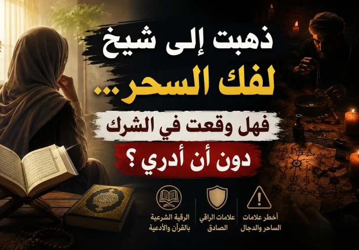 ذهبت إلى شيخ لفك السحر... فهل وقعت في الشرك دون أن أدري؟