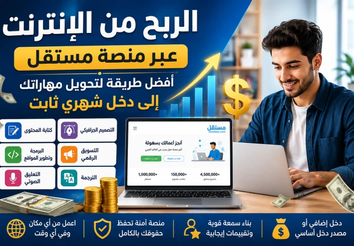كيف تبدأ رحلتك في العمل الحر على منصة مستقل وتحقق أول أرباحك؟